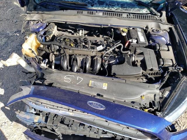 3FA6P0H76FR150491 - 2015 FORD FUSION SE BLUE photo 11