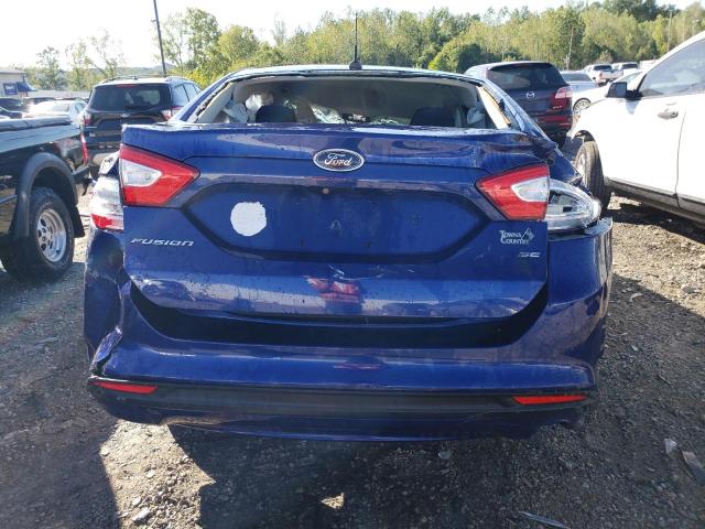 3FA6P0H76FR150491 - 2015 FORD FUSION SE BLUE photo 6