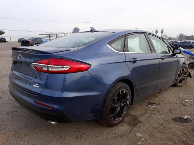 3FA6P0HD6KR178596 - 2019 FORD FUSION SE BLUE photo 4