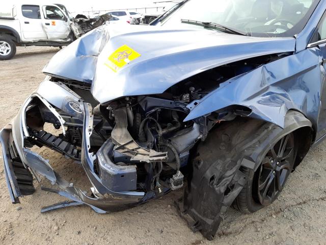 3FA6P0HD6KR178596 - 2019 FORD FUSION SE BLUE photo 9