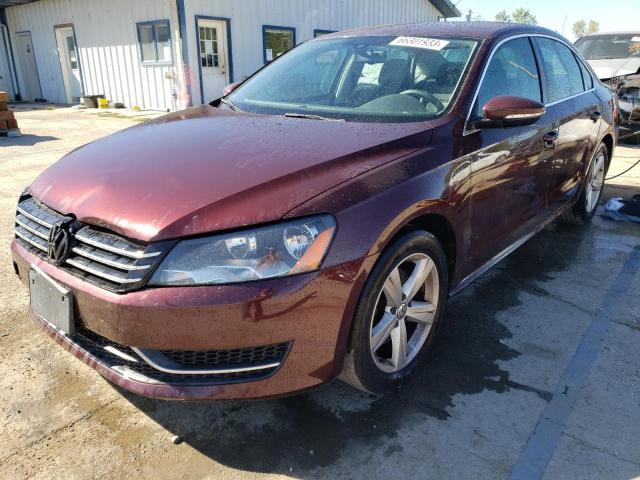 1VWBP7A39CC085457 - 2012 VOLKSWAGEN PASSAT SE MAROON photo 1