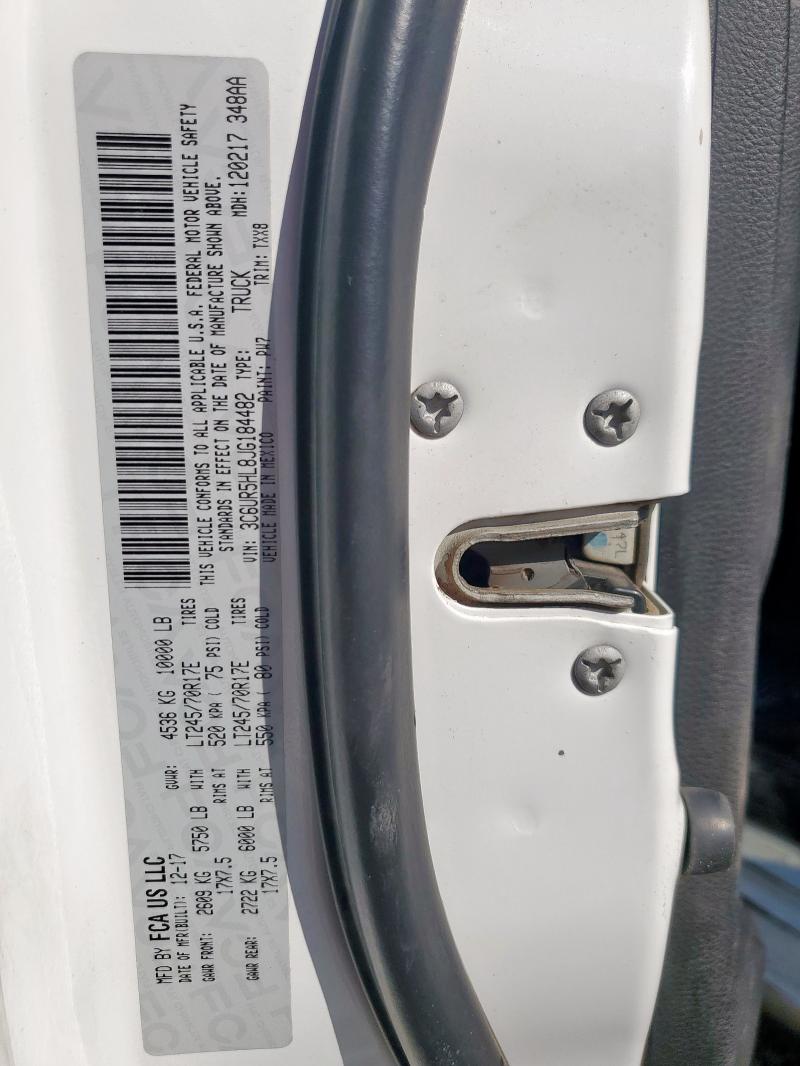 3C6UR5HL8JG184482 - 2018 RAM 2500 ST WHITE photo 12