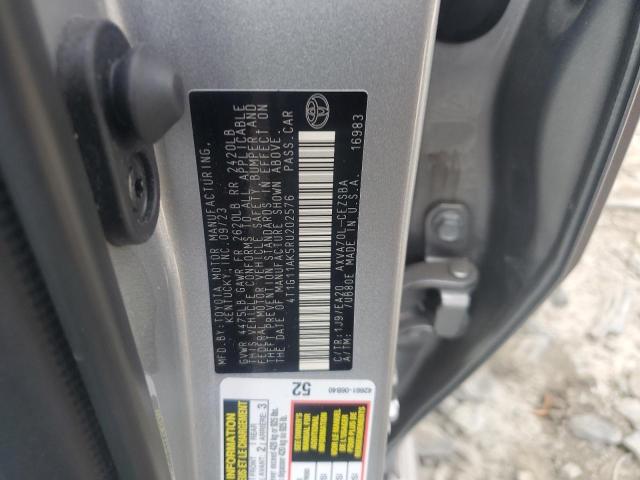 4T1G11AK5RU202576 - 2024 TOYOTA CAMRY SE NIGHT SHADE SILVER photo 13