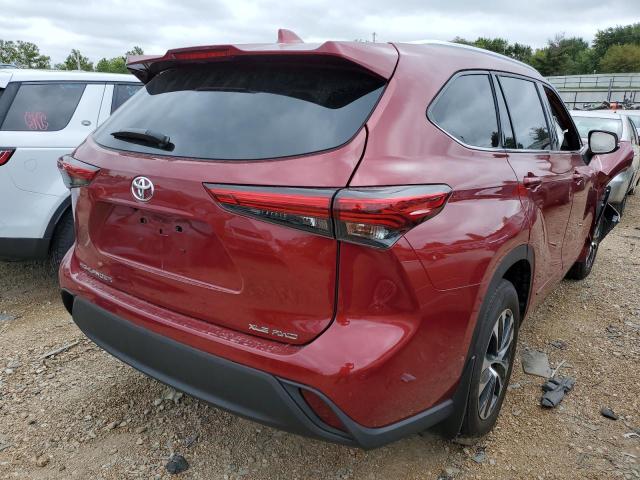 5TDHZRBH1MS094697 - 2021 TOYOTA HIGHLANDER XLE Qırmızı foto 3