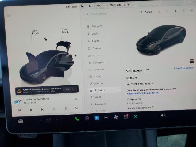 5YJ3E1EA1PF482575 - 2023 TESLA MODEL 3 Қара фото 9