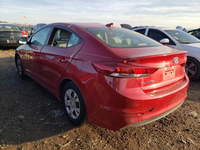 KMHD84LF4HU188328 - 2017 HYUNDAI ELANTRA SE RED photo 3