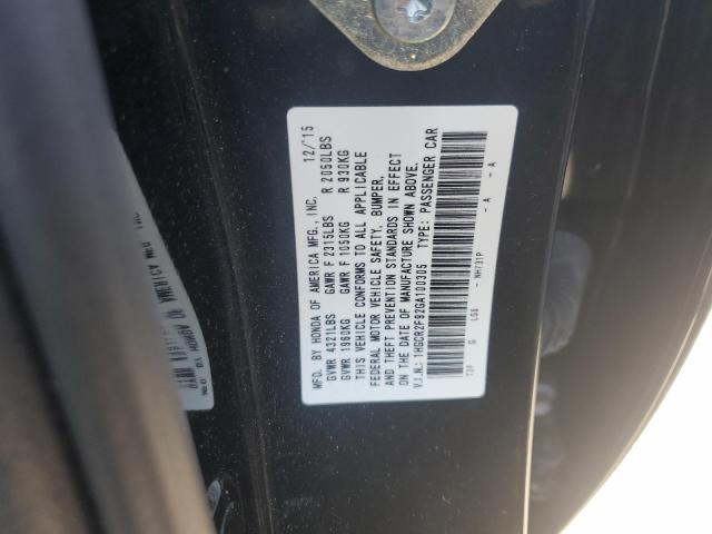 1HGCR2F92GA100305 - 2016 HONDA ACCORD EXL BLACK photo 12