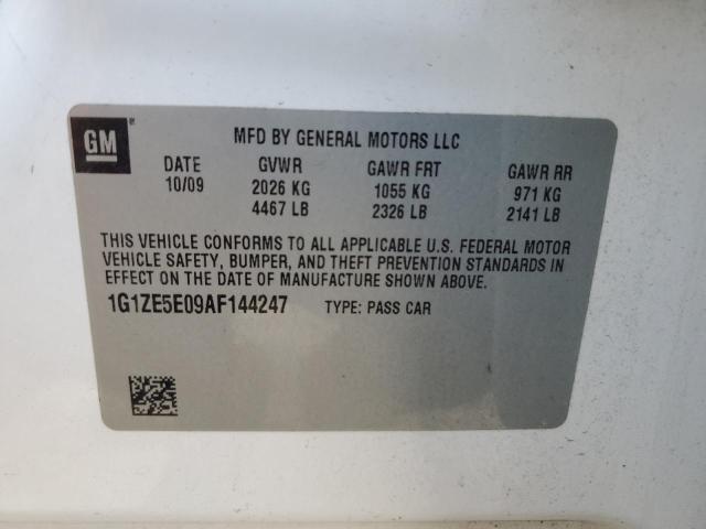 1G1ZE5E09AF144247 - 2010 CHEVROLET MALIBU LTZ თეთრი ფოტო 13