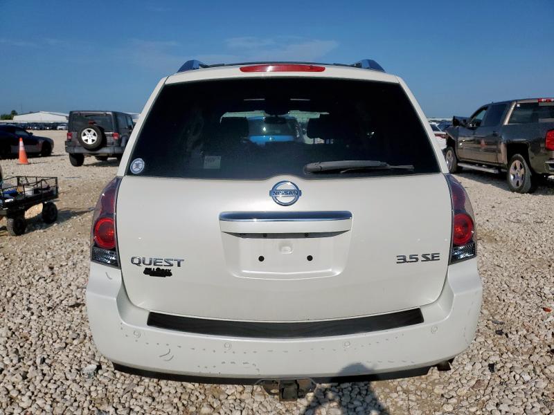 5N1BV28U97N139646 - 2007 NISSAN QUEST S WHITE photo 6