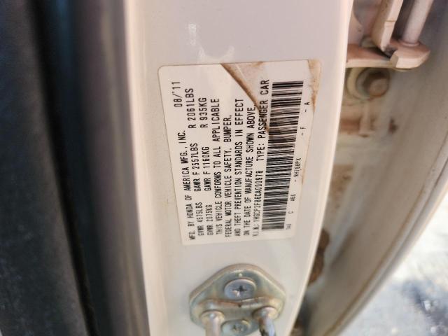 1HGCP3F86CA000978 - 2012 HONDA ACCORD EXL WHITE photo 13