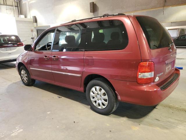 KNDUP131X56643807 - 2005 KIA SEDONA EX BURGUNDY photo 2