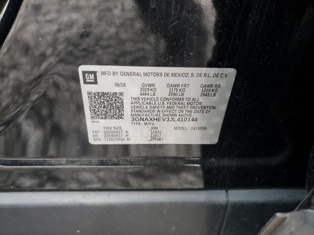 3GNAXHEV3JL410144 - 2018 CHEVROLET EQUINOX LS BLACK photo 13