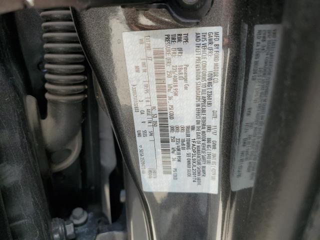 1FADP3L9XJL230174 - 2018 FORD FOCUS ST GRAY photo 12