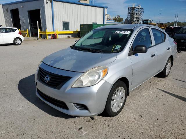 3N1CN7AP8DL843166 - 2013 NISSAN VERSA S SILVER photo 2