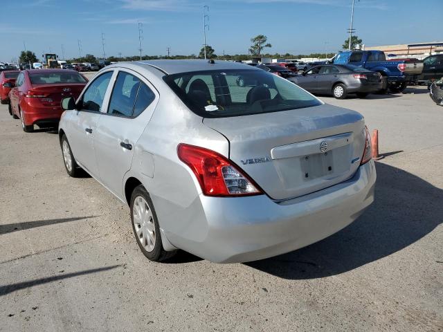 3N1CN7AP8DL843166 - 2013 NISSAN VERSA S SILVER photo 3