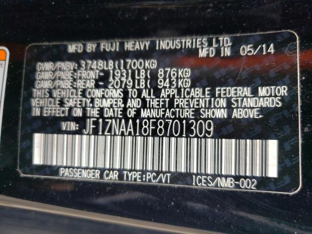 JF1ZNAA18F8701309 - 2015 TOYOTA SCION FR-S 黑色 照片 12