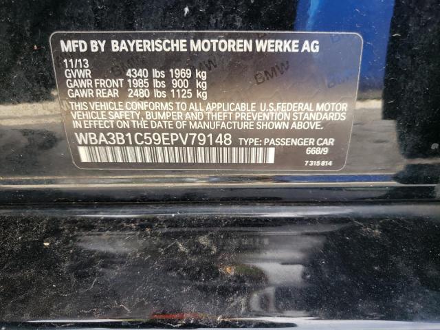 WBA3B1C59EPV79148 - 2014 BMW 320 I BLACK photo 12