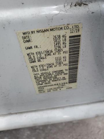 1N6AD0EVXKN885386 - 2019 NISSAN FRONTIER S WHITE photo 12