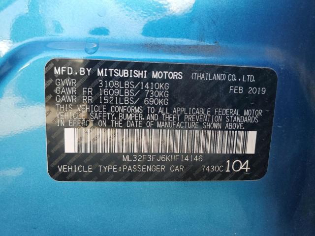 ML32F3FJ6KHF14146 - 2019 MITSUBISHI MIRAGE G4 ES 蓝色 照片 12