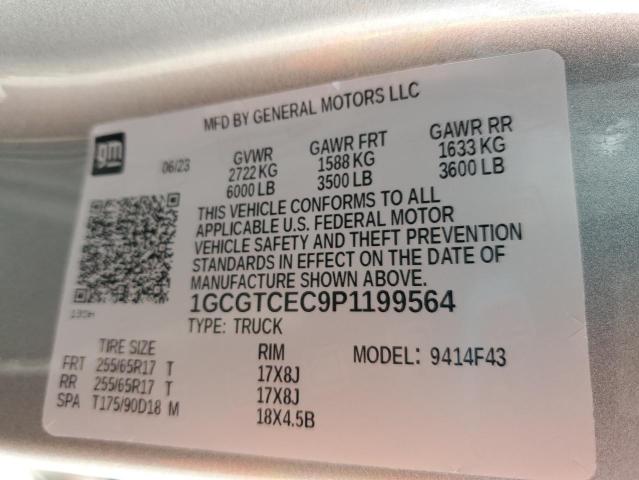 1GCGTCEC9P1199564 - 2023 CHEVROLET COLORADO LT GRAY photo 13