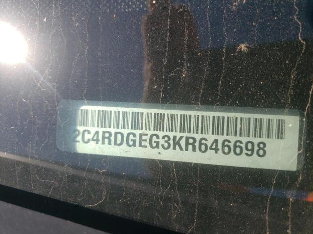 2C4RDGEG3KR646698 - 2019 DODGE GRAND CARA GT BLACK photo 14