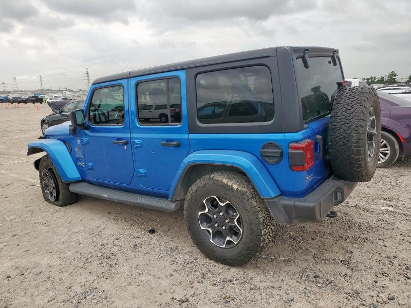 1C4JJXP64MW824073 - 2021 JEEP WRANGLER U SAHARA 4XE BLUE photo 2