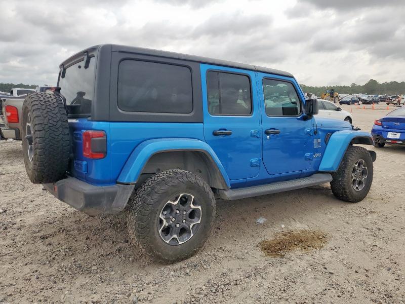 1C4JJXP64MW824073 - 2021 JEEP WRANGLER U SAHARA 4XE BLUE photo 3