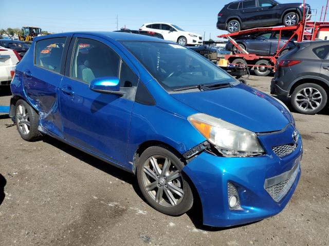 JTDKTUD33DD552277 - 2013 TOYOTA YARIS BLUE photo 4