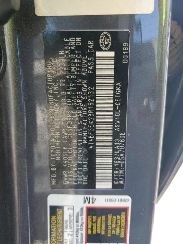 4T4BF3EK2BR162132 - 2011 TOYOTA CAMRY BASE GRAY photo 13