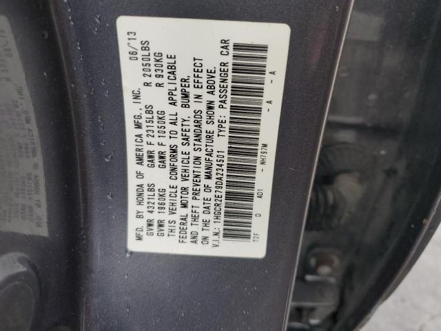 1HGCR2E79DA234501 - 2013 HONDA ACCORD EX GRAY photo 13