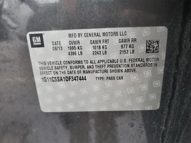 1G11C5SA1DF347444 - 2013 CHEVROLET MALIBU 1LT GRAY photo 12