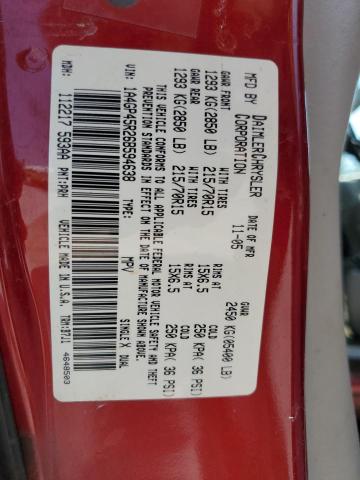 1A4GP45R26B594638 - 2006 CHRYSLER TOWN & COU წითელი ფოტო 13