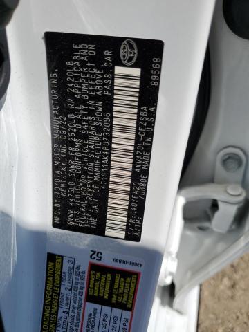 4T1G11AK4PU732096 - 2023 TOYOTA CAMRY SE NIGHT SHADE WHITE photo 12