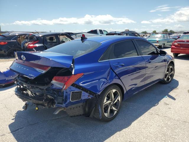 5NPLP4AG0PH110796 - 2023 HYUNDAI ELANTRA LIMITED BLUE photo 3