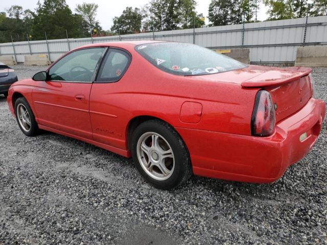 2G1WX15K529206213 - 2002 CHEVROLET MONTE CARL SS RED photo 2