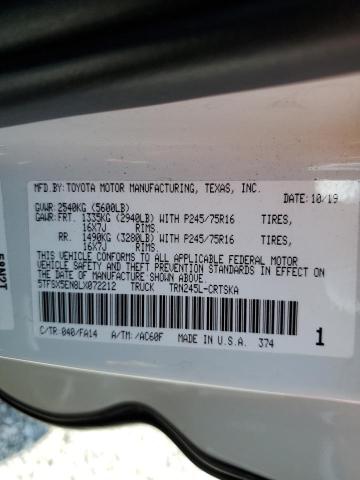 5TFSX5EN8LX072212 - 2020 TOYOTA TACOMA ACCESS CAB თეთრი ფოტო 13