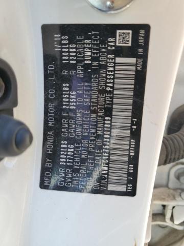 JHMFC1F75JX001809 - 2018 HONDA CIVIC EXL Blanc photo 12