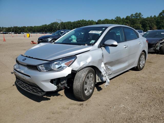 3KPA24AD9ME428928 - 2021 KIA RIO LX SILVER photo 1