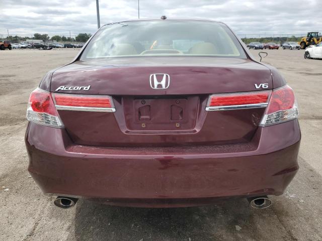 1HGCP3F85CA019280 - 2012 HONDA ACCORD EXL BURGUNDY photo 6