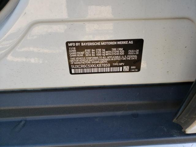 5UXCR6C5XKLK87859 - 2019 BMW X5 XDRIVE40I Blanc photo 13