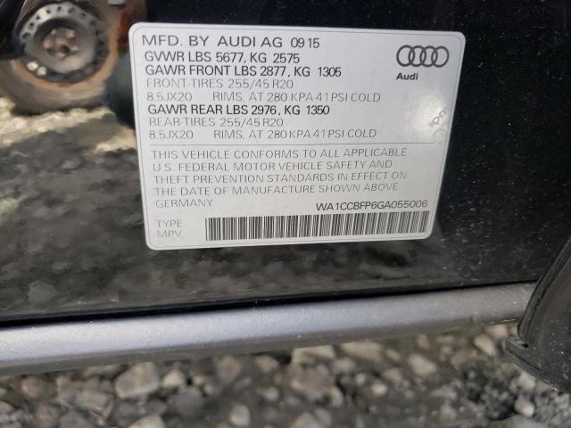 WA1CCBFP6GA055006 - 2016 AUDI SQ5 PREMIUM PLUS BLACK photo 14