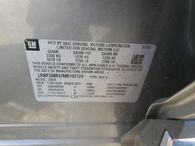 LRBFZMR47MD192124 - 2021 BUICK ENVISION PREFERRED GRAY photo 13