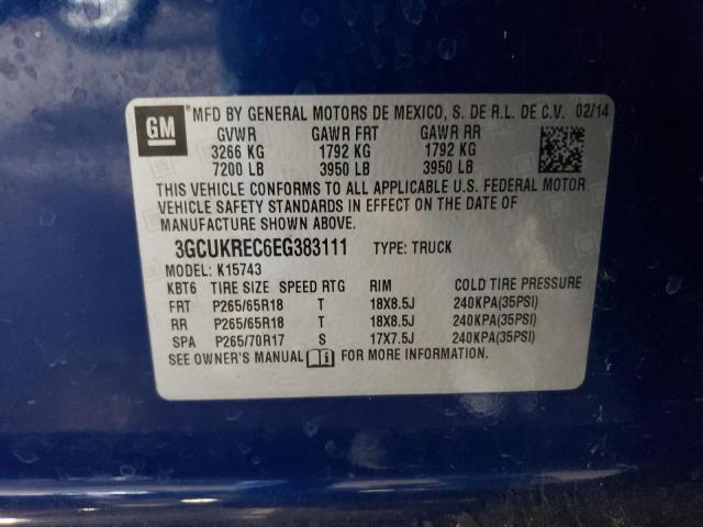 3GCUKREC6EG383111 - 2014 CHEVROLET SILVRDO LS K1500 LT BLUE photo 13