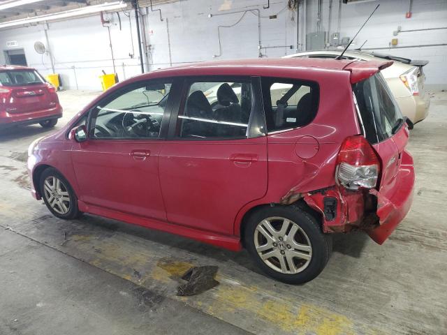 JHMGD38658S067415 - 2008 HONDA FIT SPORT RED photo 2