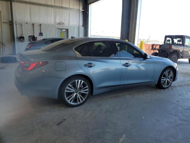 JN1EV7AR9JM435674 - 2018 INFINITI Q50 LUXE BLUE photo 3
