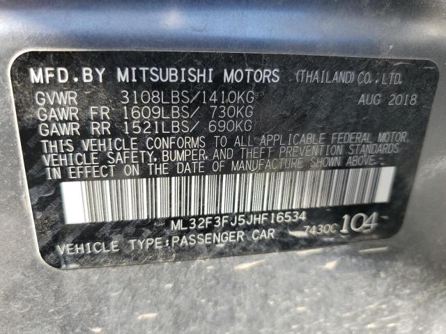 ML32F3FJ5JHF16534 - 2018 MITSUBISHI MIRAGE G4 ES GRAY photo 12