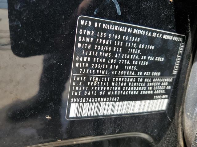 3VV3B7AXXRM007447 - 2024 VOLKSWAGEN TIGUAN SE BLACK photo 14