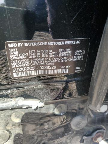 5UXKR0C51J0X89328 - 2018 BMW X5 XDRIVE35I Noir photo 13