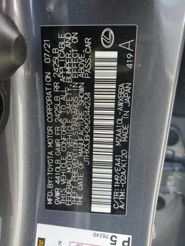 JTHX3JBH2M2044234 - 2021 LEXUS UX 200 GRAY photo 13