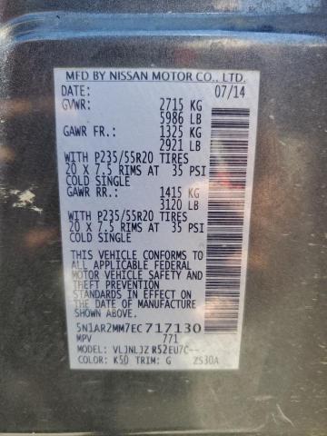 5N1AR2MM7EC717130 - 2014 NISSAN PATHFINDER S 石墨色 照片 13